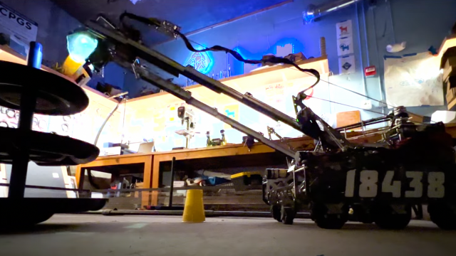 Robot moving across the field